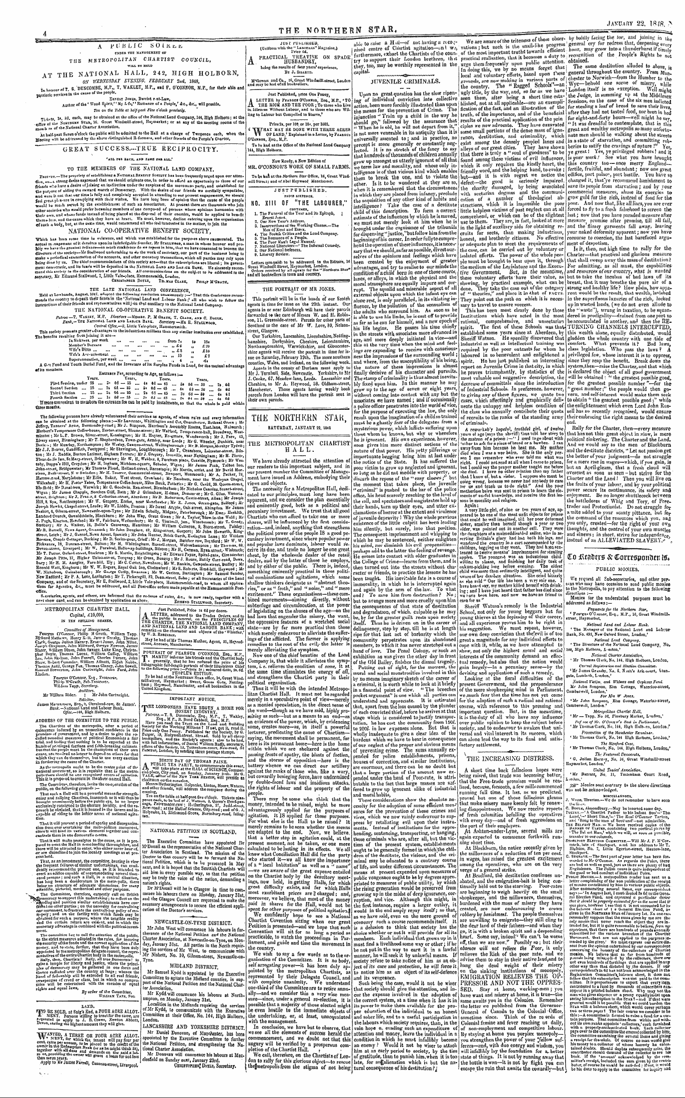 Northern Star (1837-1852): jS F Y, 3rd edition - The Northern Stak, Saturday. January 22. 1848