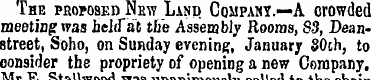 The proposed New Land Compaht.—A crowded...