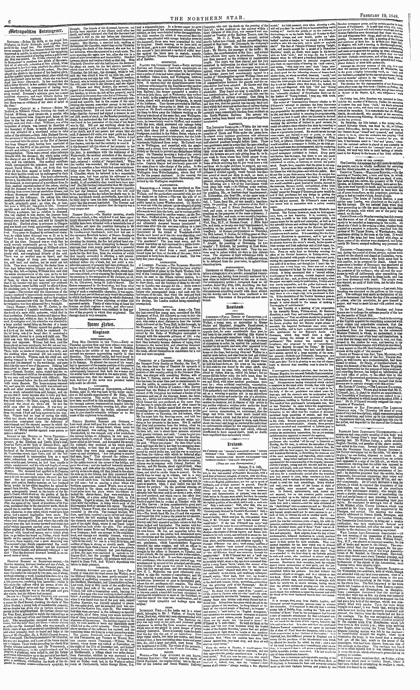 Northern Star (1837-1852): jS F Y, 3rd edition - Mro'connob And ' Fbassr's Magazine— Thb ...