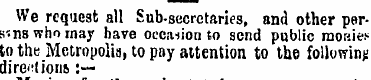 We request all Sub-secretaries, and othe...