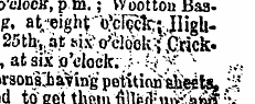 o' , p m.; Baa-, at„"eight "o'clock*. Jl...