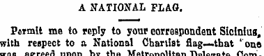 A NATIONAL FLAG. Permit me to reply to y...