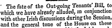 ' The fate of the Out-going Tenants'Bill...