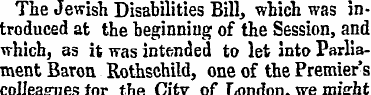 The Jewish Disabilities Bill, which was ...