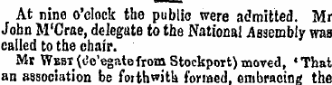 At nine o'clock the publio were admitted...