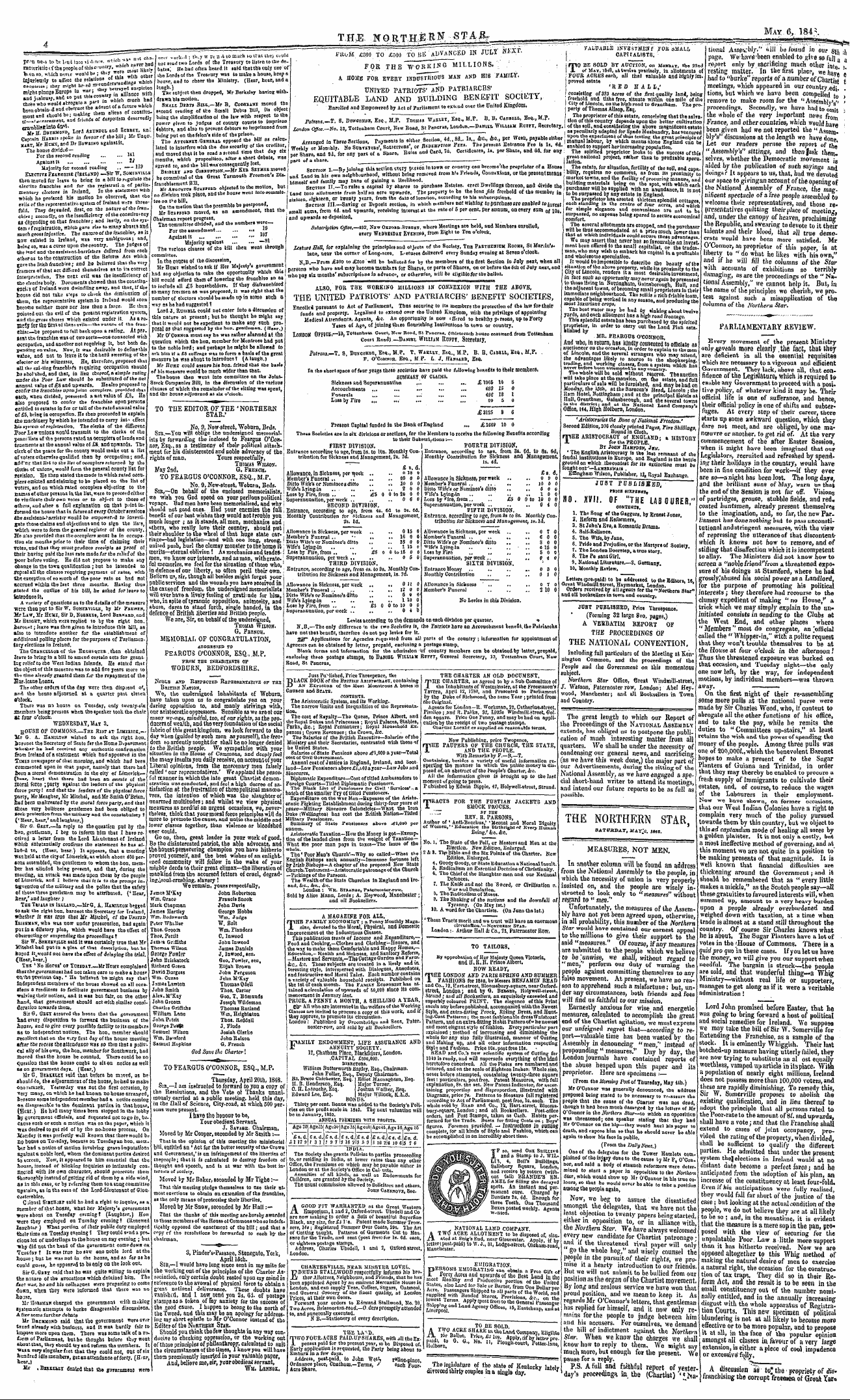 Northern Star (1837-1852): jS F Y, 3rd edition - Ad00413