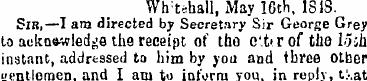 Wtrt*hall, May 16th, ISIS. Sir,—I am dir...