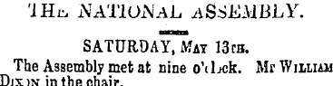 'JHi^ NATIONAL ASSEMBLY. SATURDAY, Mat 1...