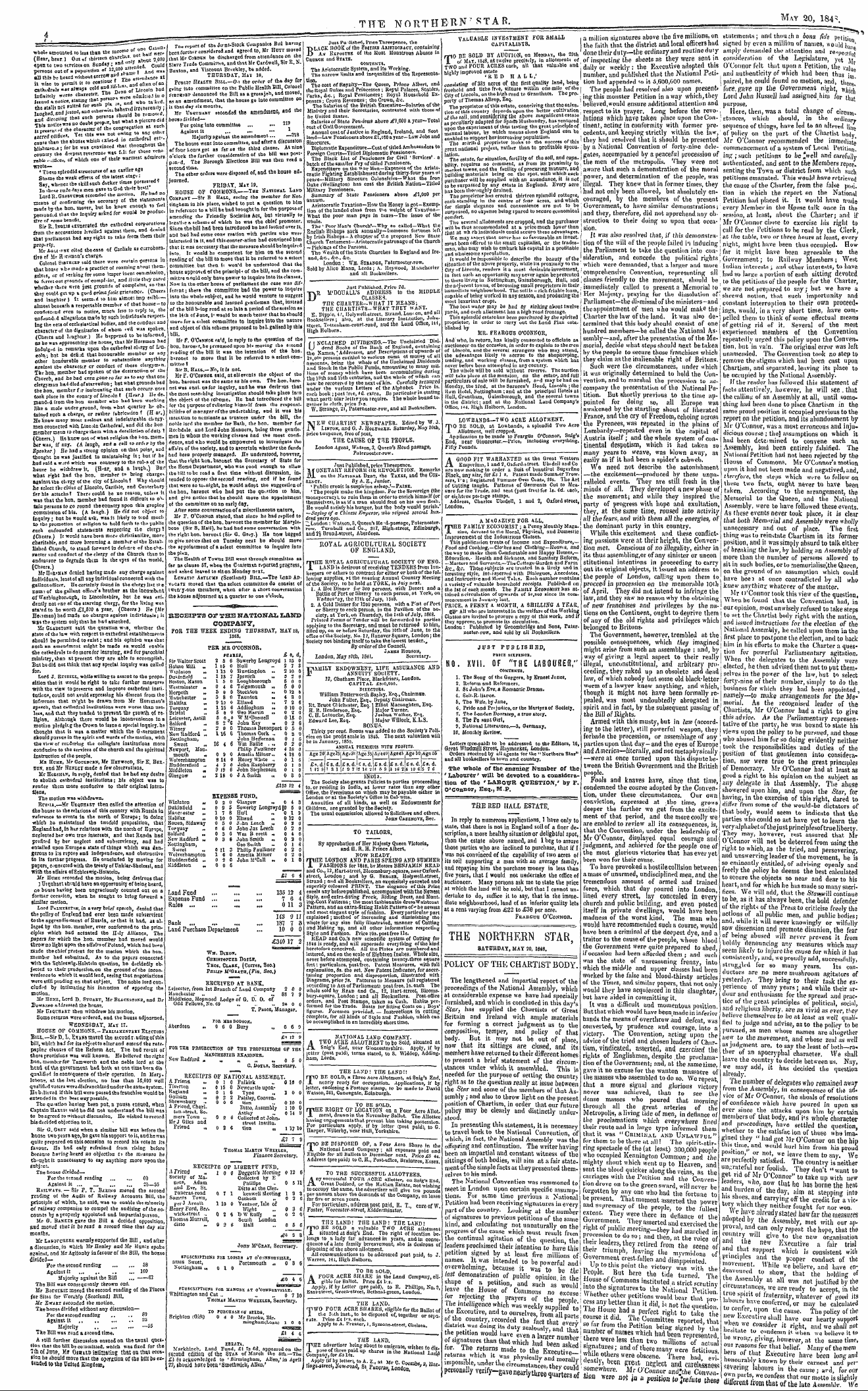 Northern Star (1837-1852): jS F Y, 3rd edition - Ad00431