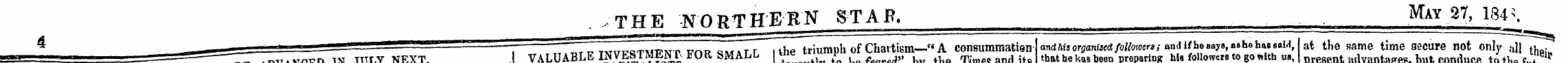 the triumph of Chartism—" A consummation...