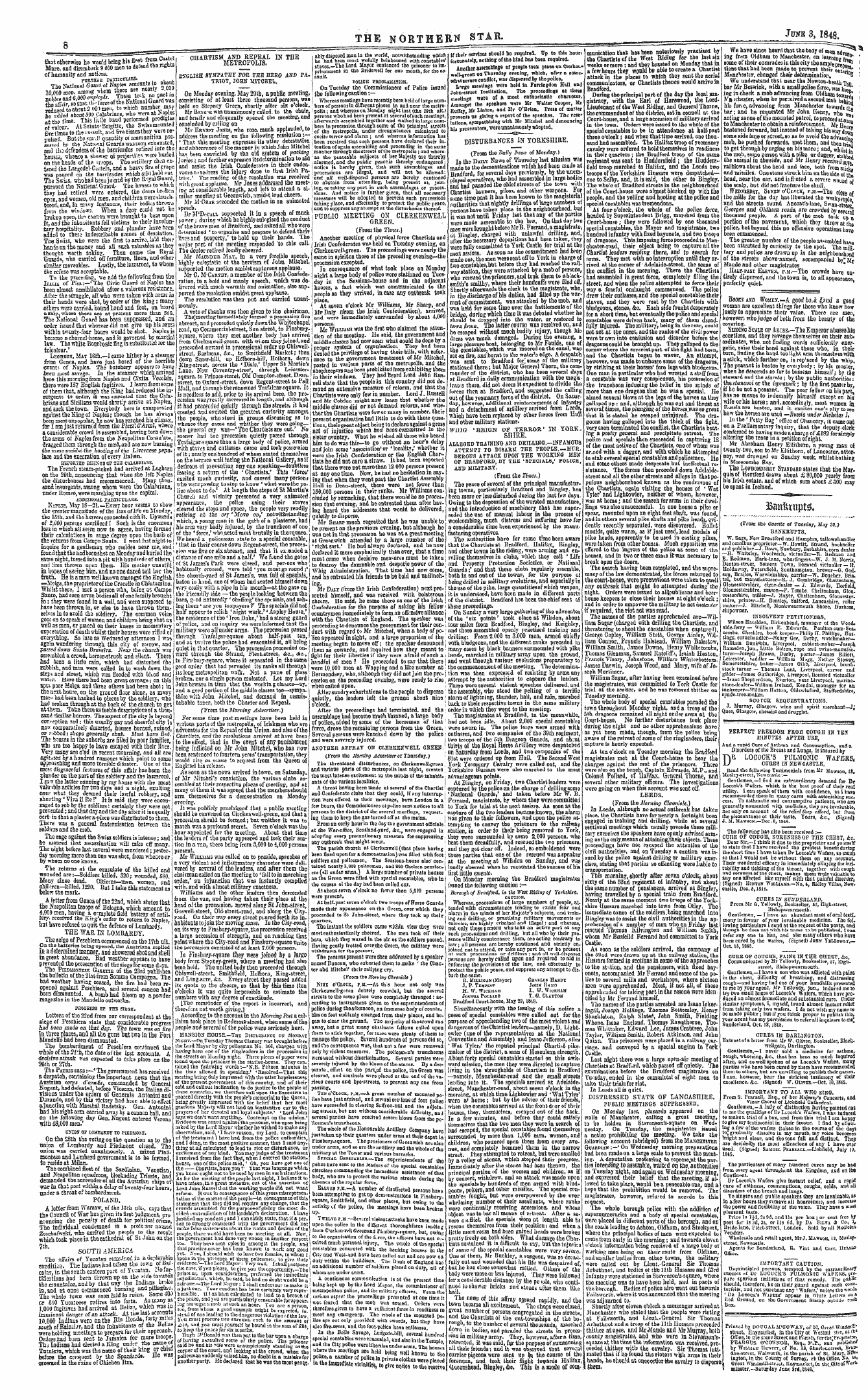 Northern Star (1837-1852): jS F Y, 3rd edition - Banftrupt**