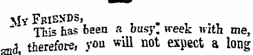 My Friends, This has been a bus}', week ...