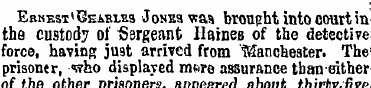 Ernest'-EMans Jones was brought into cou...