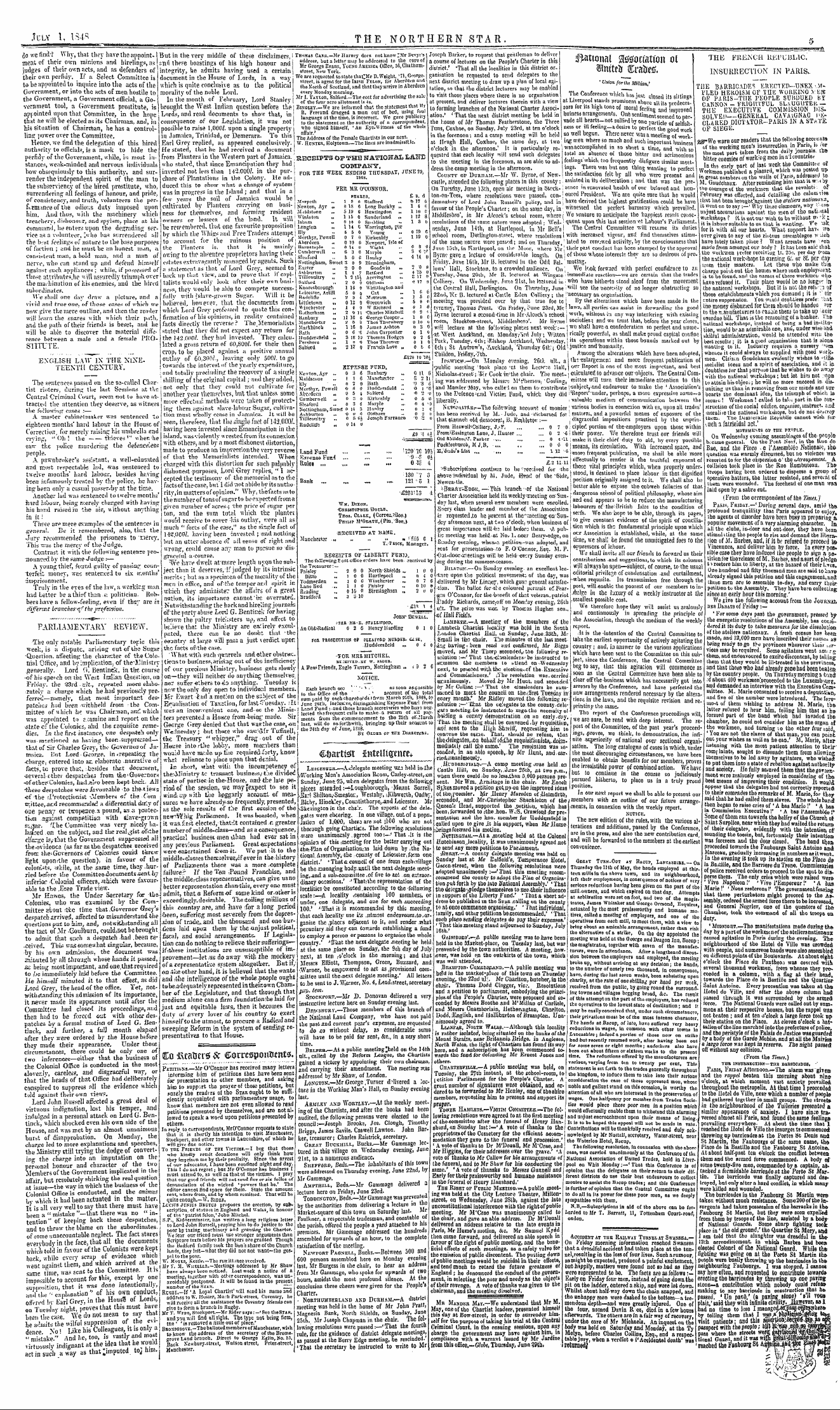 Northern Star (1837-1852): jS F Y, 3rd edition - .Os Mose-Dtloh 81* Eleafpbd Mobdek. C-.S...