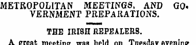 METROPOLITAN MEETINGS, AND GQ. VERNMENT ...