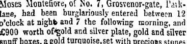 Moses Monte&ore, of No. 7, Grosvenor-gat...