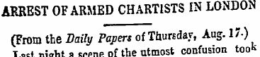 ABKEST OF ARMED CHARTISTS IN LONDON (Fro...