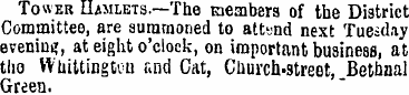 Tower Hamlets—The members of the Distric...