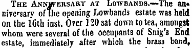 The Anniversary at Lowbands.—The an« niv...