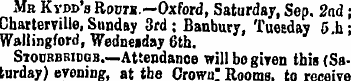 Mr Kydd a Routs.—Oxford, Saturday, Sep. ...