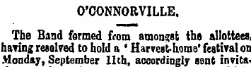 O'CONNORVILLE. The Band formed from amon...