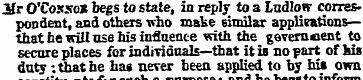 Mr O'Coxso* begs to state, in reply to a...