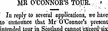 MR O'CONNOR'S TOJIR. . - ; • In reply to...