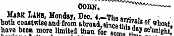 CORN. w ~— ~~. MASK LAME, Monday, Dec. 4...