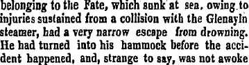 belonging to the rate, which sank at sea...