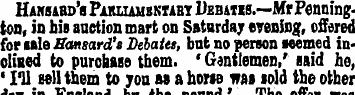 Hansibd a PiSxiAMSKtABT Debaiis.—Mr Penn...