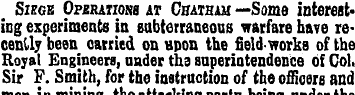 Siege Operations at Chatham —Some intere...