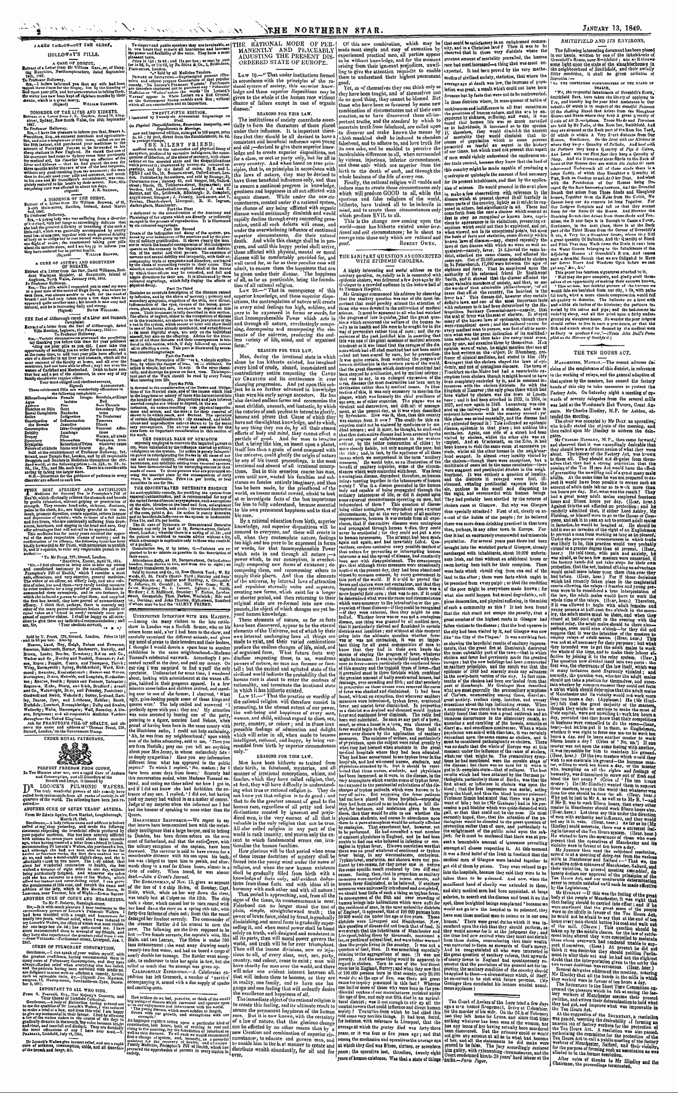 Northern Star (1837-1852): jS F Y, 3rd edition - Ad00214