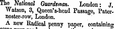 The National Guardsman. London : J. Wats...