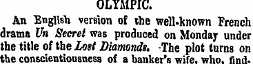 OLYMPIC. An English version of the well-...