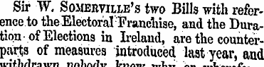 Sir W. Somerville's two Bills with refer...