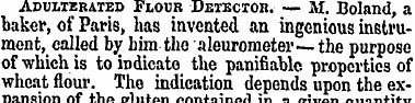 Adulterated Flour Detector. — M. Boland,...