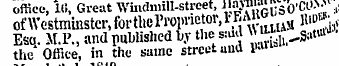 office, 1(1, Great Windmill-street , V^ ...