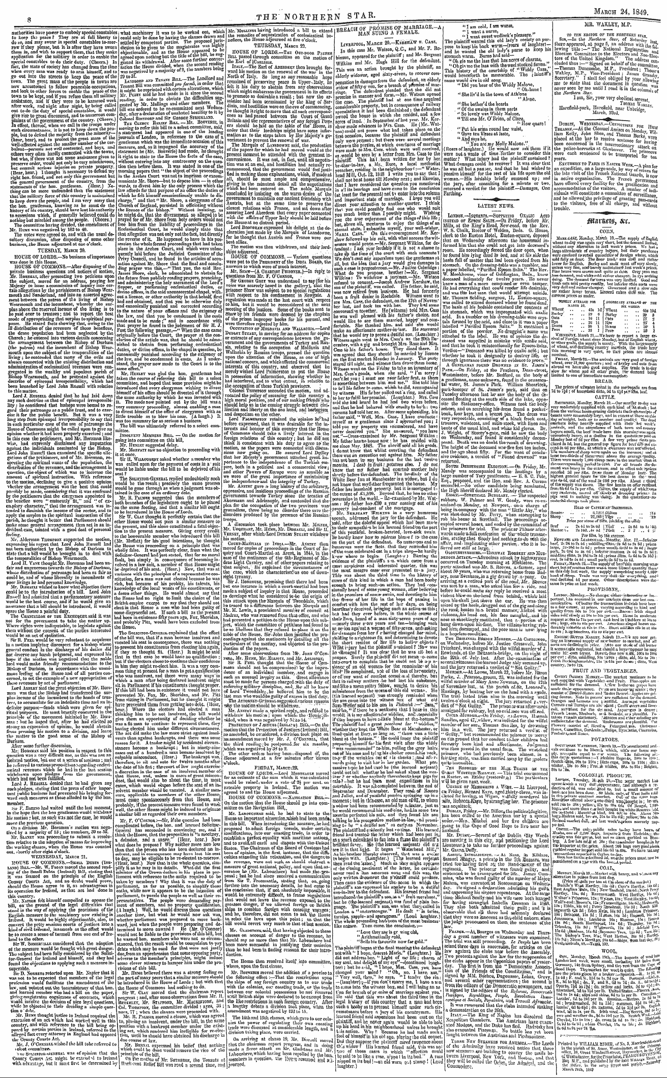 Northern Star (1837-1852): jS F Y, 3rd edition - Colln. Mabk-Ia.^, Slonduy, Jf't Feh 19.—...