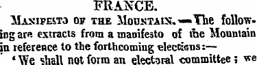 FRANCE. Manifesto of tee MousTAi*s.--«Th...