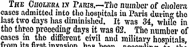 The Cholera i.v Paris.—-The number of ch...