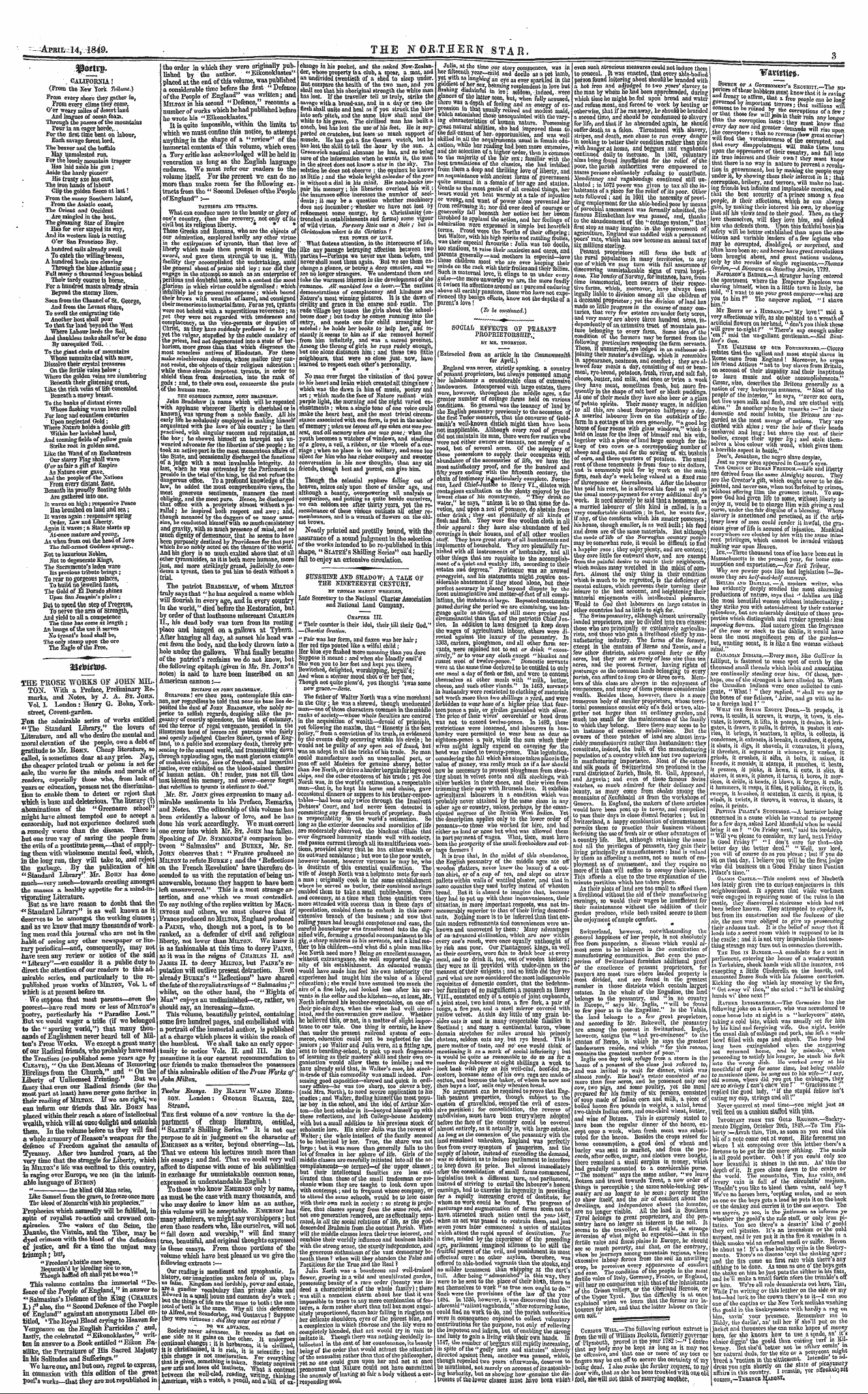 Northern Star (1837-1852): jS F Y, 3rd edition - Itfmmn.
