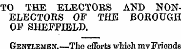 TO THE ELECTORS AND NONELECTORS OF THE B...