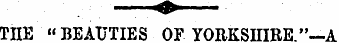 TnE "BEAUTIES OF YORKSHIRE."—A
