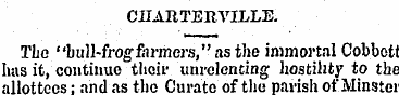 CHARTERVILLE. The "bull-frogfhrmers . -'...