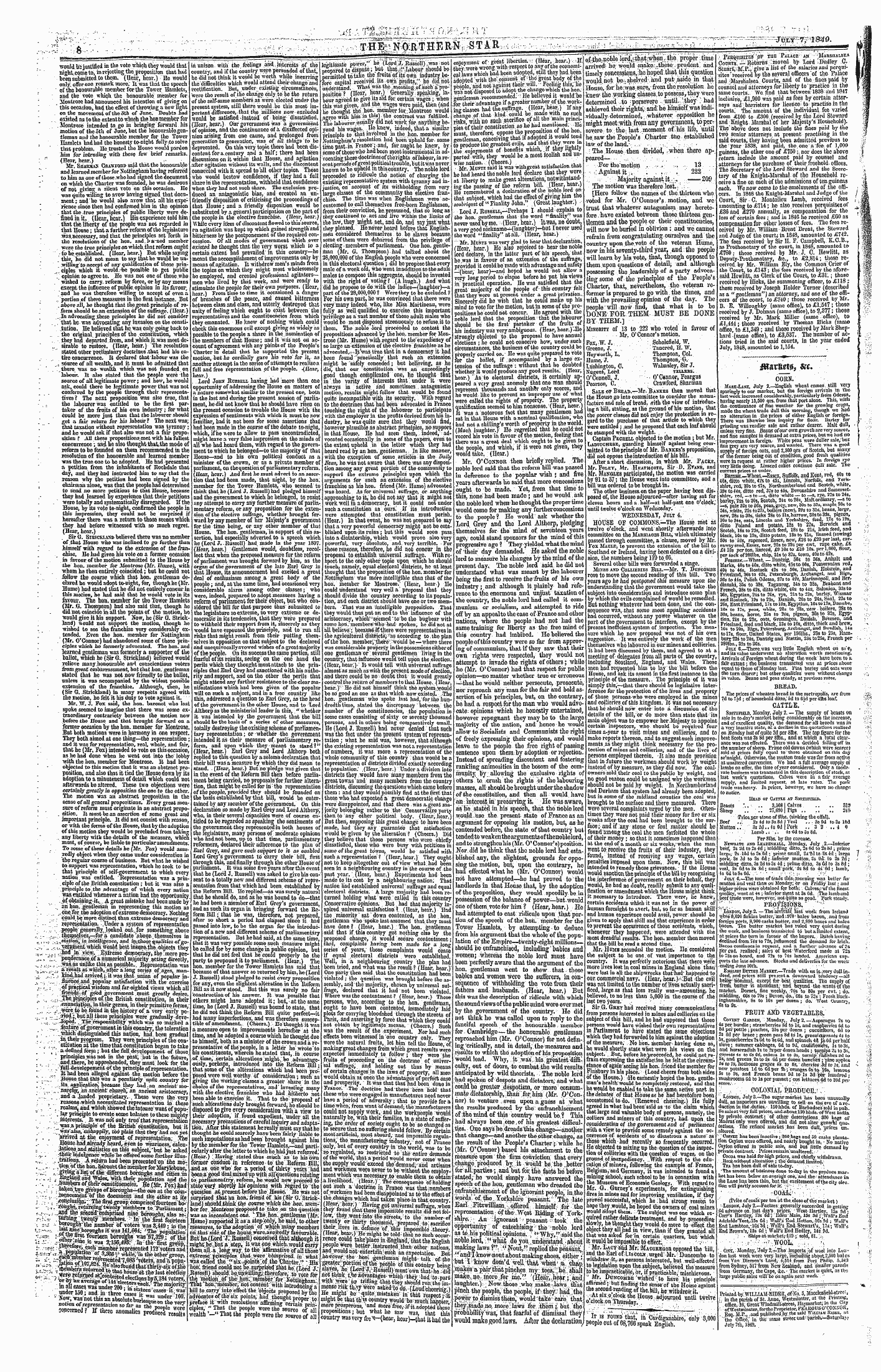 Northern Star (1837-1852): jS F Y, 3rd edition - I Printed Bviwilliam-Mder.^F-No. 5, Macclesfiehl-Strce * ,