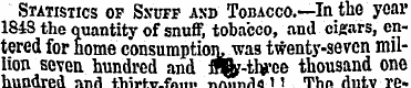 Statistics op Snuff and Tobacco.—In the ...