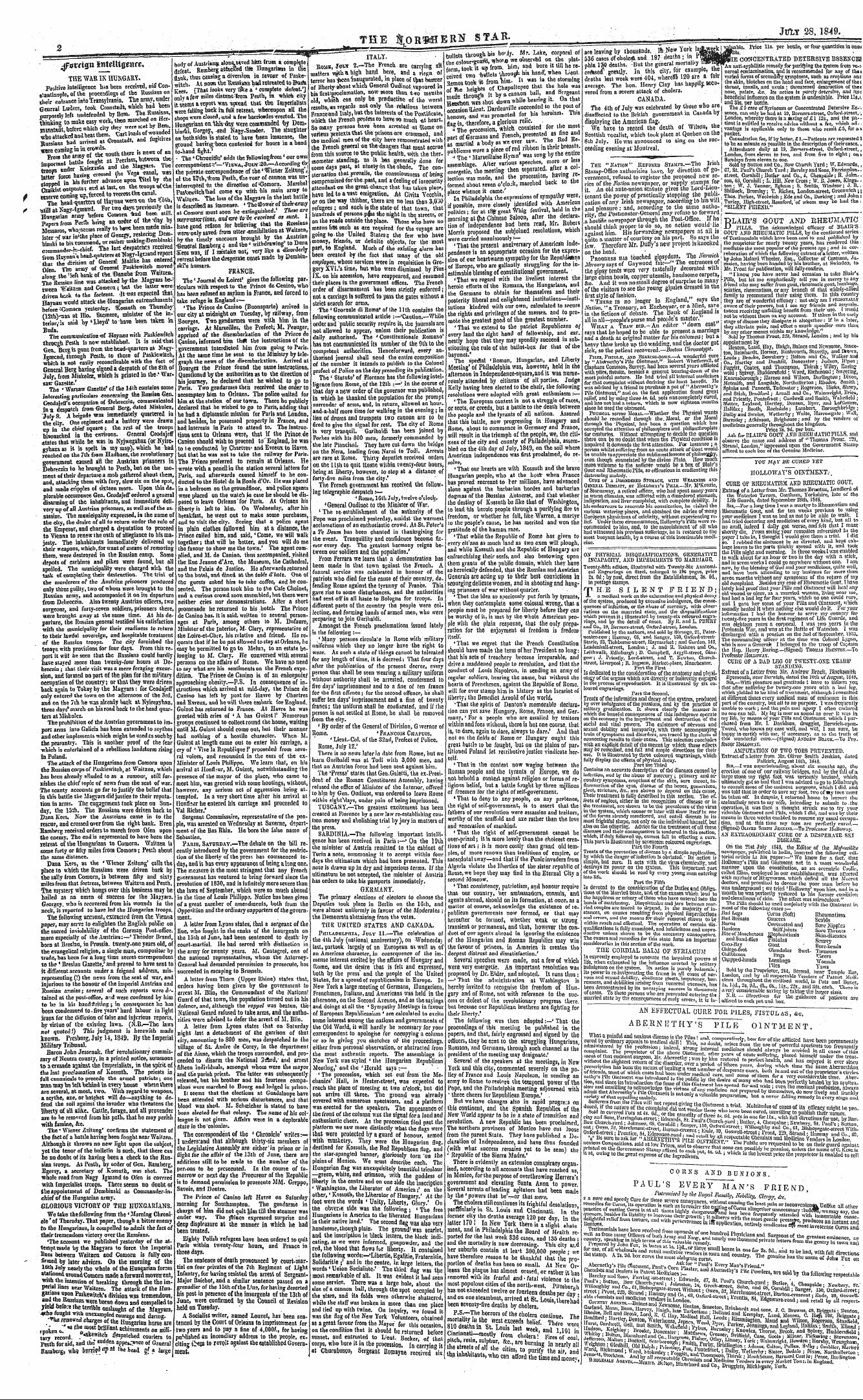 Northern Star (1837-1852): jS F Y, 3rd edition - Ad00210