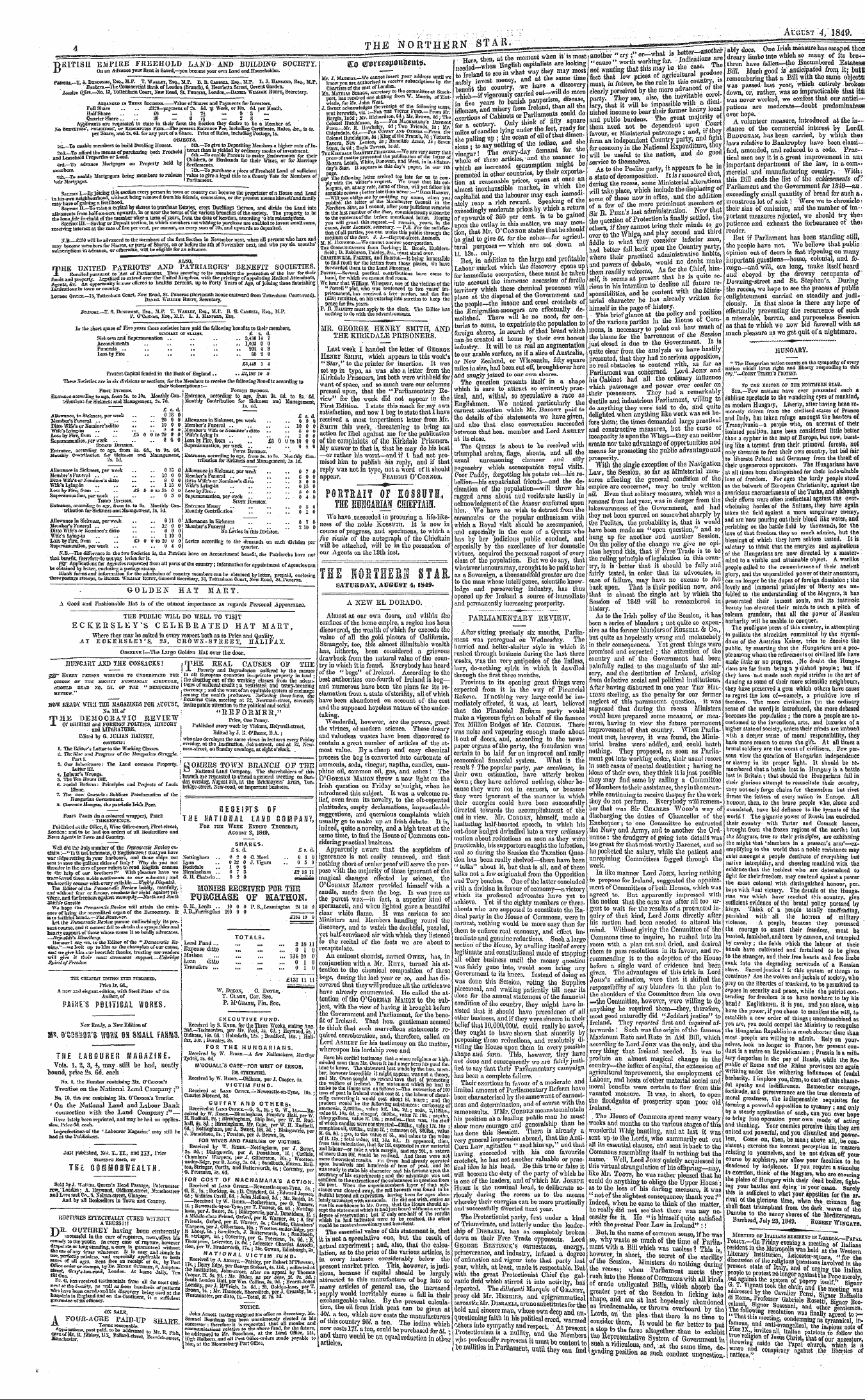 Northern Star (1837-1852): jS F Y, 3rd edition - Ad00415