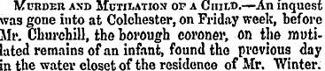 MURDER AND MUTILATION OF A ClHLD.—An inq...