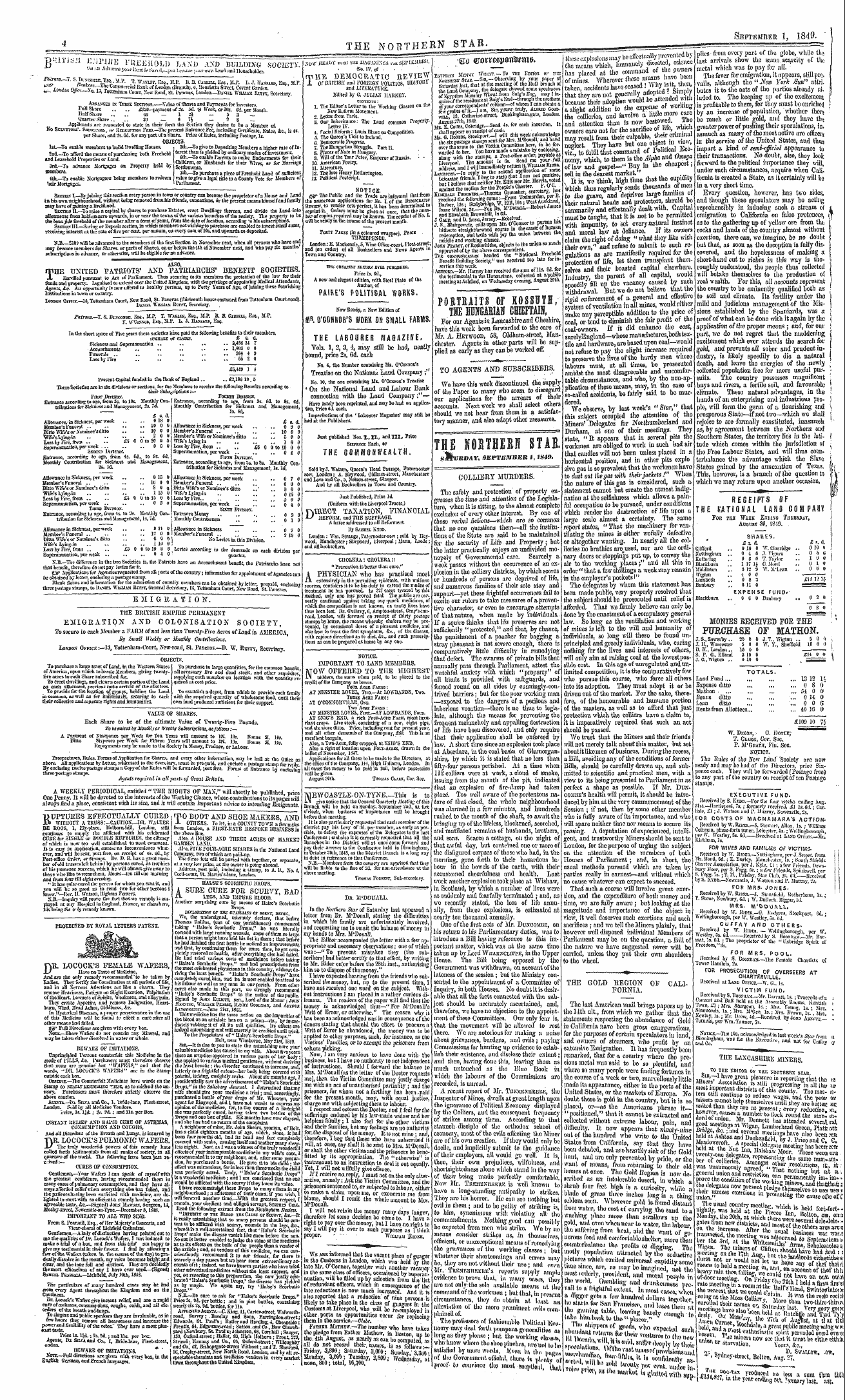 Northern Star (1837-1852): jS F Y, 3rd edition - Ad00422